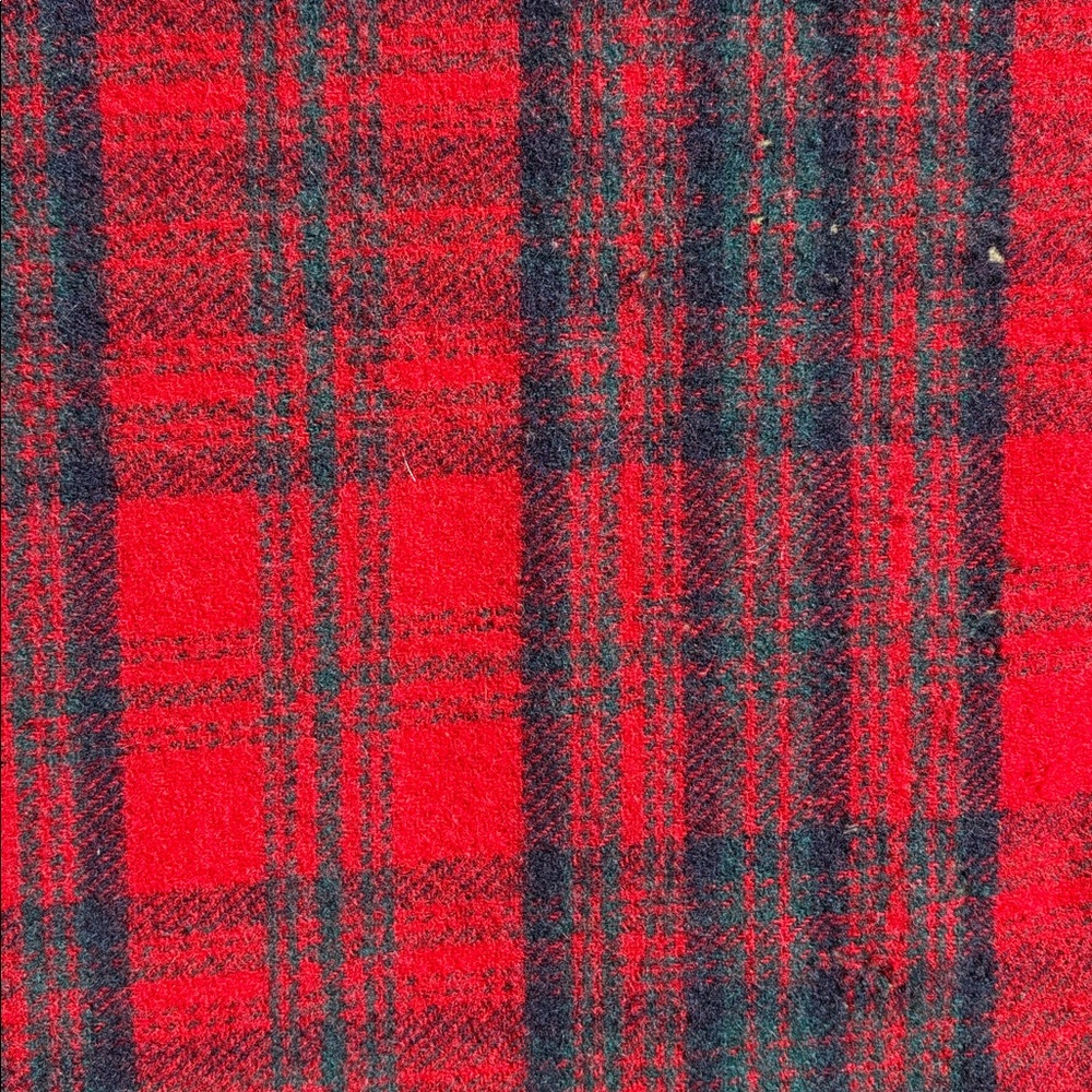 Vintage Pendleton Blanket Throw Red Navy Teal Grey Tartan plaid Virgin Wool READ - Picture 11 of 15